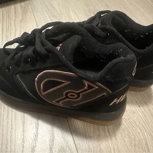 Heelys Black Skate Shoes with Rose Gold Logo